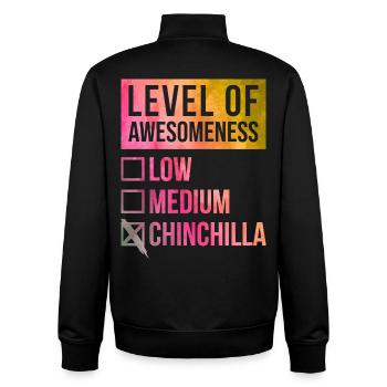 Chinchilla - Unisex Organic Zip Sweatshirt von Stanley/Stella - Schwarz - Hinten - AI Model Male 185 light (185cm)