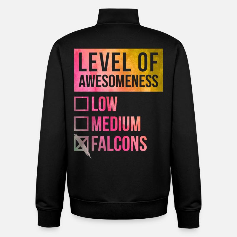 Faucon - Sweat zippé unisexe en coton bio Stanley/Stella - noir