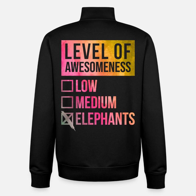 Elefant - Unisex Organic Zip Sweatshirt von Stanley/Stella - Schwarz
