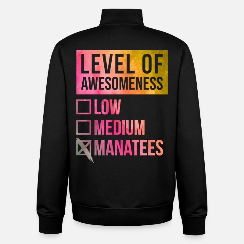 Manatee - Unisex Organic Zip Sweatshirt by Stanley/Stella - black