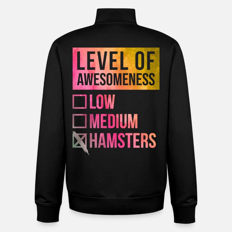 hamster - Sweat zippé unisexe en coton bio Stanley/Stella - noir