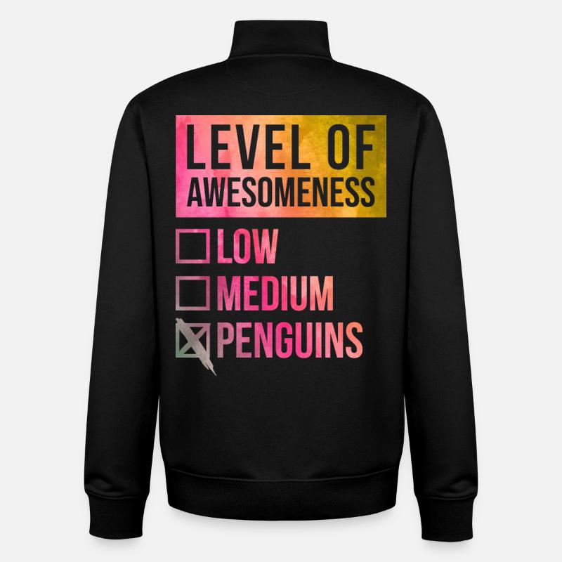 pingouin - Sweat zippé unisexe en coton bio Stanley/Stella - noir