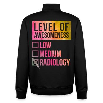 radiologie - Sweat zippé unisexe en coton bio Stanley/Stella - noir - Dos - AI Model Male 185 light (185cm)