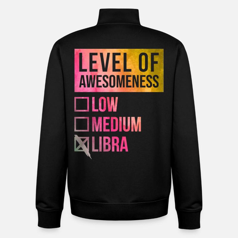 Libra - Unisex Organic Zip Sweatshirt by Stanley/Stella - black