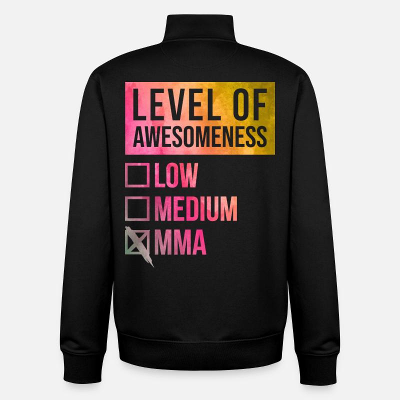 MMA - Sweat zippé unisexe en coton bio Stanley/Stella - noir