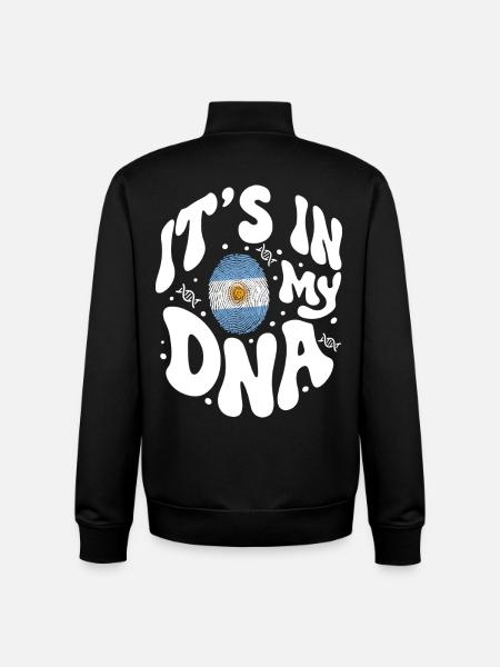 ADN argentin Drapeau argentin Hispanique - Sweat zippé unisexe en coton bio Stanley/Stella - noir