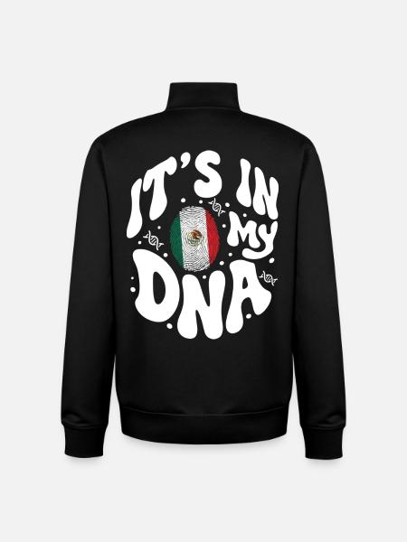 Mexican DNA Mexico Flag Hispanic - Unisex Organic Zip Sweatshirt by Stanley/Stella - black