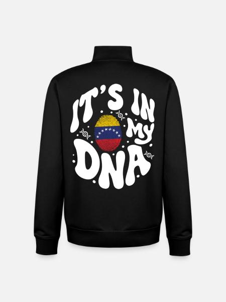 Venezuelan DNA Venezuela Flag Hispanic - Unisex Organic Zip Sweatshirt by Stanley/Stella - black