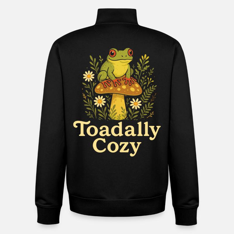 Tree Frog Humor Tree Frog - Unisex Organic Zip Sweatshirt by Stanley/Stella - black