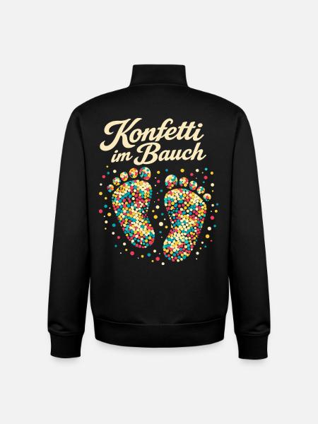 Carnival Confetti Pregnancy Expectant - Unisex Organic Zip Sweatshirt by Stanley/Stella - black