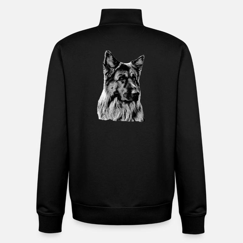 Schäferhund Deutscher Schäferhund German Shepherd - Unisex Organic Zip Sweatshirt von Stanley/Stella - Schwarz