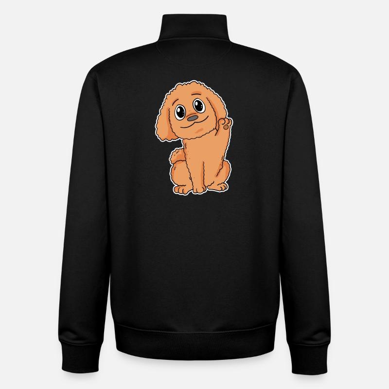 Caniche Chien Race Chien Chiens - Sweat zippé unisexe en coton bio Stanley/Stella - noir