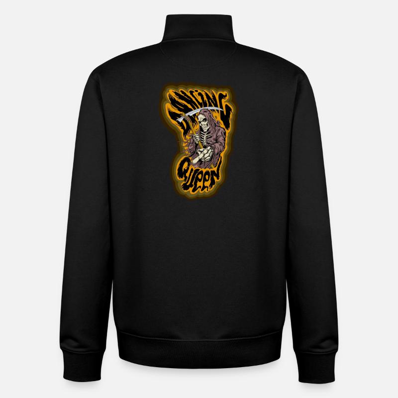 Todessensenmann mit Feuer - Unisex Organic Zip Sweatshirt von Stanley/Stella - Schwarz