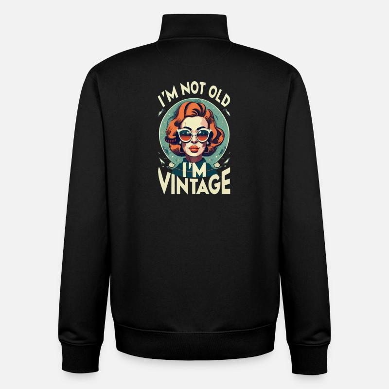 vintage Lady - Unisex Organic Zip Sweatshirt von Stanley/Stella - Schwarz