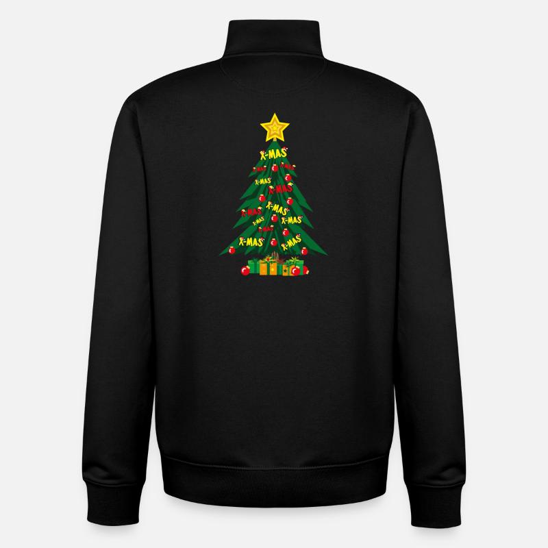 Weihnachtsbaum mit viel Liebe und Stern. - Unisex Organic Zip Sweatshirt von Stanley/Stella - Schwarz