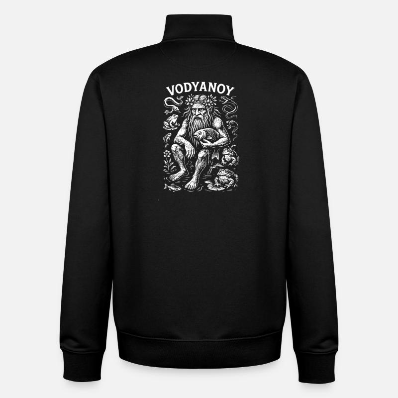 Vodyanoy - Créature mythique slave - Sweat zippé unisexe en coton bio Stanley/Stella - noir
