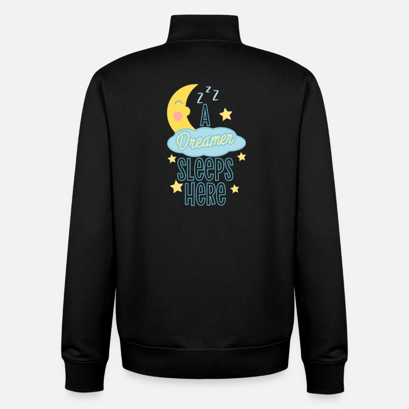 Schlafender Träumer Astronaut Design - Unisex Organic Zip Sweatshirt von Stanley/Stella - Schwarz