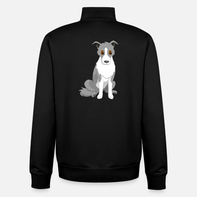 Border Collie Side Eye - Unisex Organic Zip Sweatshirt von Stanley/Stella - Schwarz