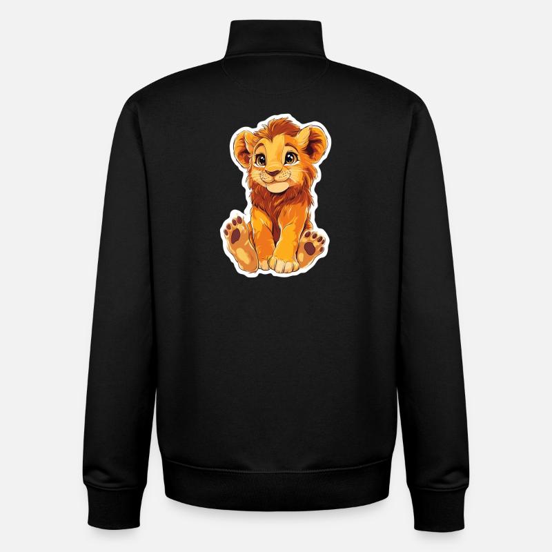 Löwe - Unisex Organic Zip Sweatshirt von Stanley/Stella - Schwarz