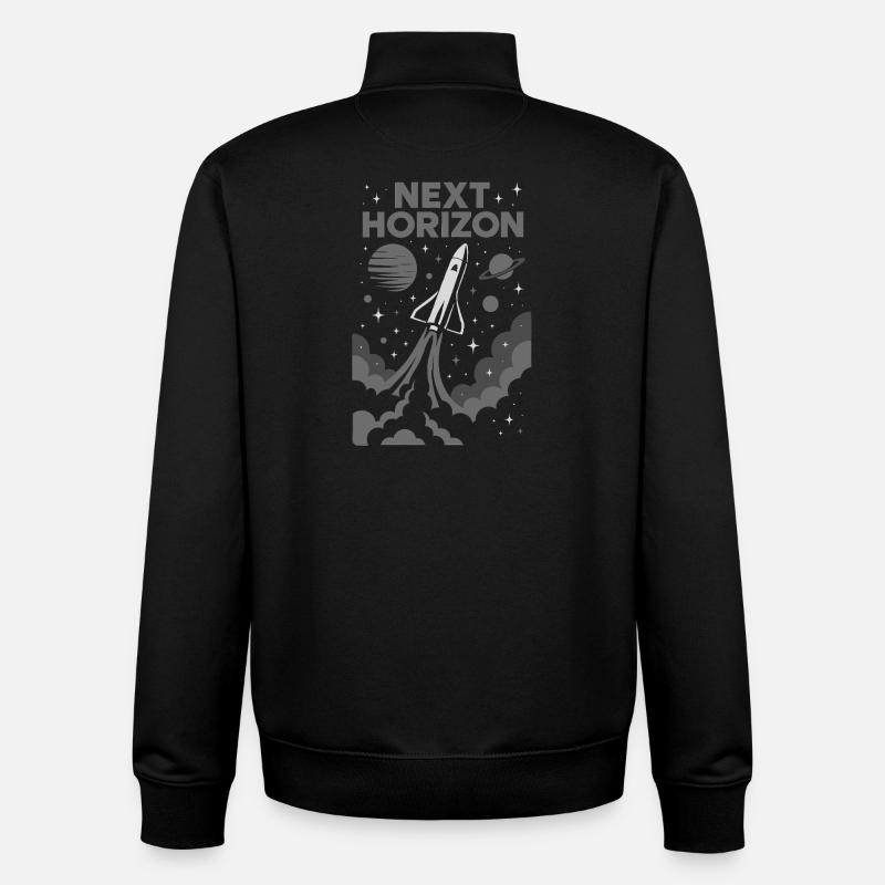 Next Horizon Rocket Expedition - Unisex Organic Zip Sweatshirt by Stanley/Stella - black