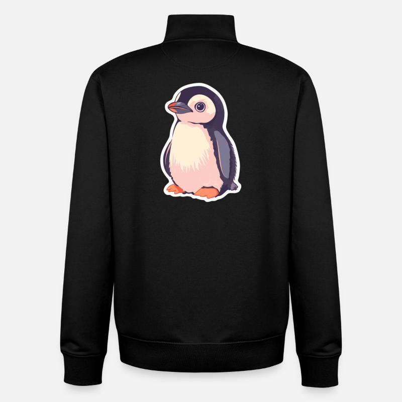 Pinguin - Unisex Organic Zip Sweatshirt von Stanley/Stella - Schwarz