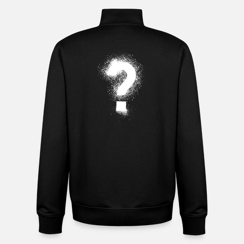 Fragezeichen - Unisex Organic Zip Sweatshirt von Stanley/Stella - Schwarz