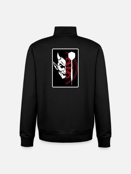 Darts, Bullseye, Dartboard and devil. - Unisex Organic Zip Sweatshirt by Stanley/Stella - black