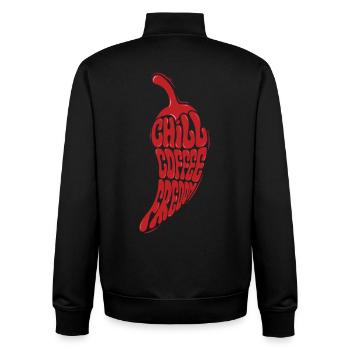 CHILL COFFEE FREEDOM - let's talk - Sweat zippé unisexe en coton bio Stanley/Stella - noir - Dos - AI Model Male 185 light (185cm)