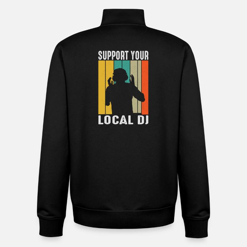 DJ Outfit Geschenke - Unisex Organic Zip Sweatshirt von Stanley/Stella - Schwarz