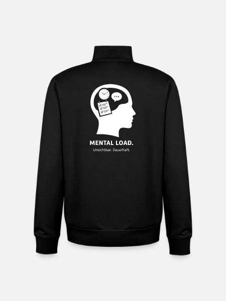 MENTAL LOAD – Unsichtbare Dauerbelastung - Unisex Organic Zip Sweatshirt von Stanley/Stella - Schwarz