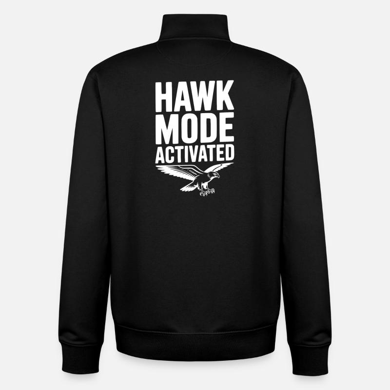 Hawk Mode Activated - Unisex Organic Zip Sweatshirt by Stanley/Stella - black