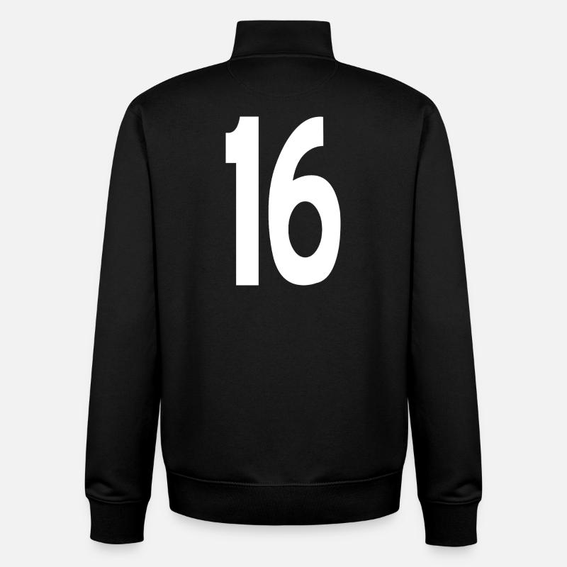 16 Sechzehn - Unisex Organic Zip Sweatshirt von Stanley/Stella - Schwarz