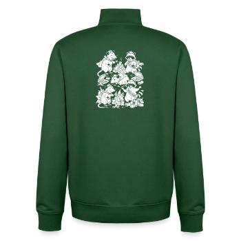 Parti des Pandas Déchets - Sweat zippé unisexe en coton bio Stanley/Stella - vert bouteille - Dos - AI Model Male 185 dark (185cm)