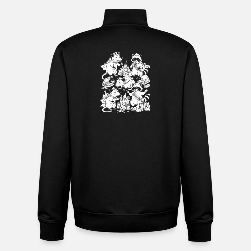 Trash Panda Party - Unisex Organic Zip Sweatshirt von Stanley/Stella - Schwarz