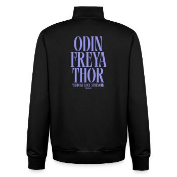 Odin Freya Thor : Sagesse et Force - Sweat zippé unisexe en coton bio Stanley/Stella - noir - Dos - AI Model Male 185 light (185cm)