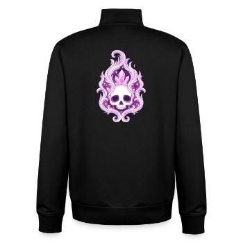 Kristallschädel Flammenzauber - Unisex Organic Zip Sweatshirt von Stanley/Stella - Schwarz - Hinten - AI Model Male 185 light (185cm)