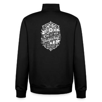 Kino Leidenschaft Horror Film Spruch - Unisex Organic Zip Sweatshirt von Stanley/Stella - Schwarz - Hinten - AI Model Male 185 light (185cm)
