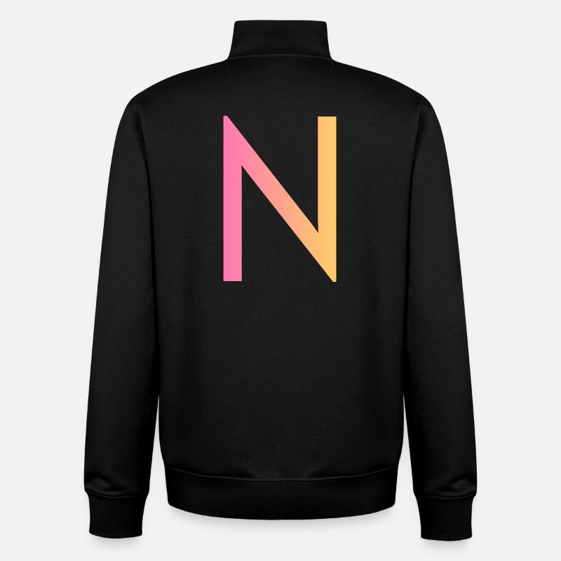 N - Sweat zippé unisexe en coton bio Stanley/Stella - noir