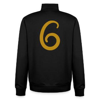 6 - Unisex Organic Zip Sweatshirt by Stanley/Stella - black - Back - AI Model Male 185 light (185cm)