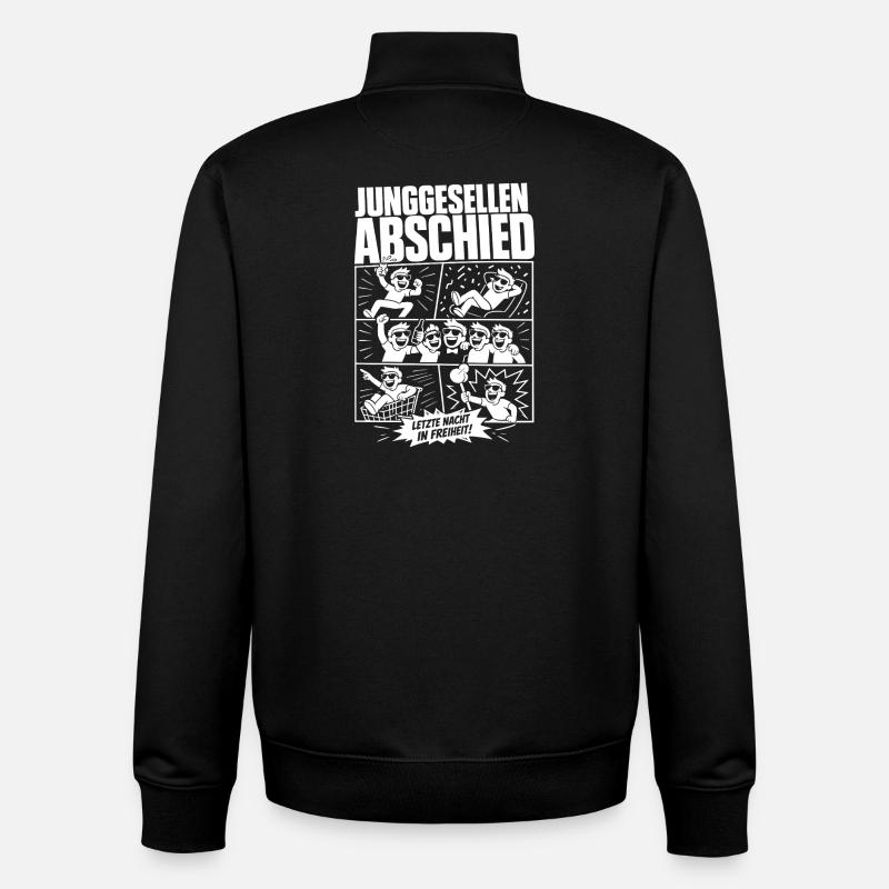 Junggesellen Abschied Party Comic - Unisex Organic Zip Sweatshirt von Stanley/Stella - Schwarz