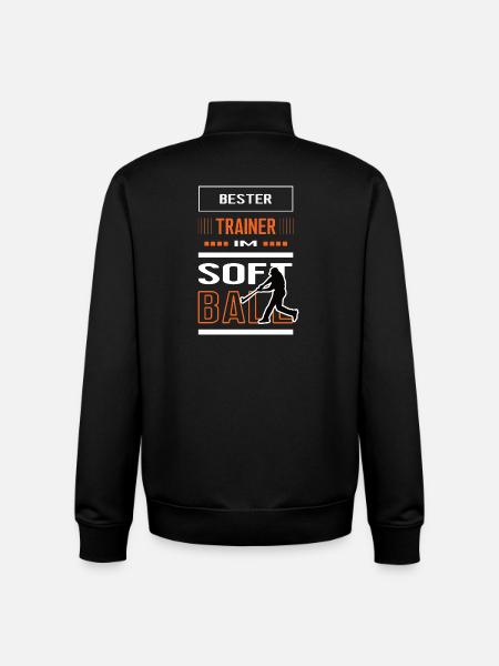 Bester Softball Trainer Softballtrainer Training - Unisex Organic Zip Sweatshirt von Stanley/Stella - Schwarz