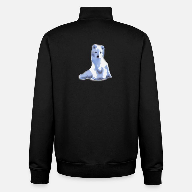 arctic foxy / arctic fox - Unisex Organic Zip Sweatshirt by Stanley/Stella - black