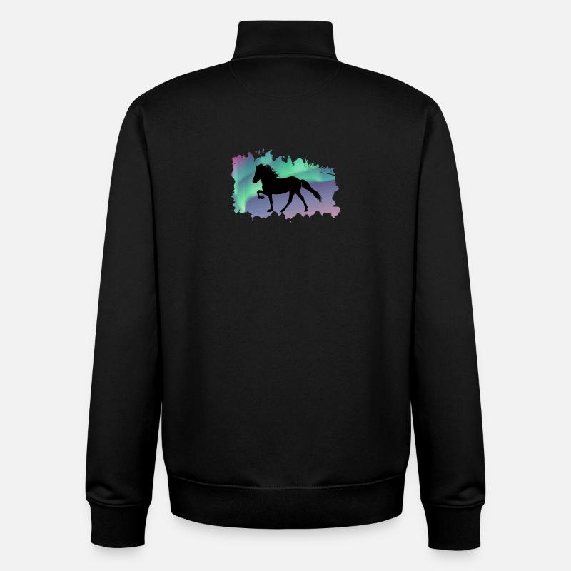 Firefly_Ich_moechte_ein_Vektor_mit_einem_toelte - Unisex Organic Zip Sweatshirt by Stanley/Stella - black