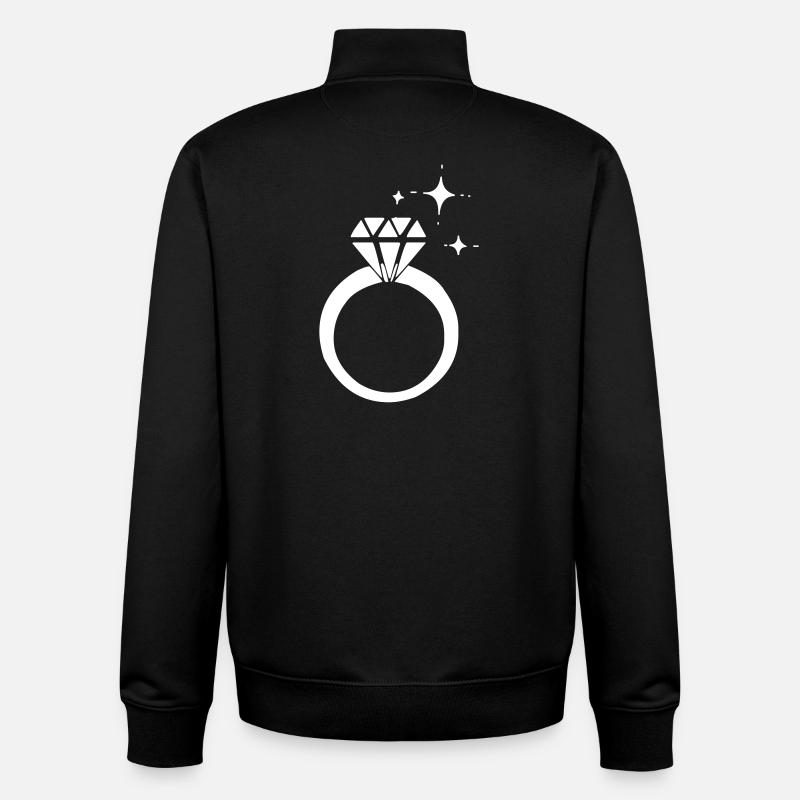 Diamant Ring - Unisex Organic Zip Sweatshirt von Stanley/Stella - Schwarz