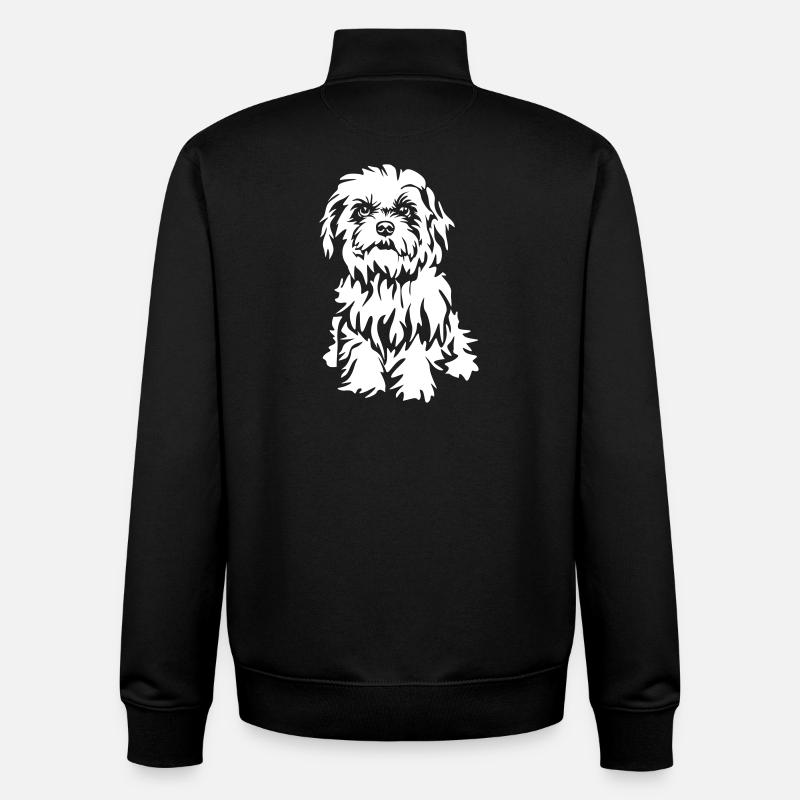 Havaneser "Black Edition" - Unisex Organic Zip Sweatshirt von Stanley/Stella - Schwarz