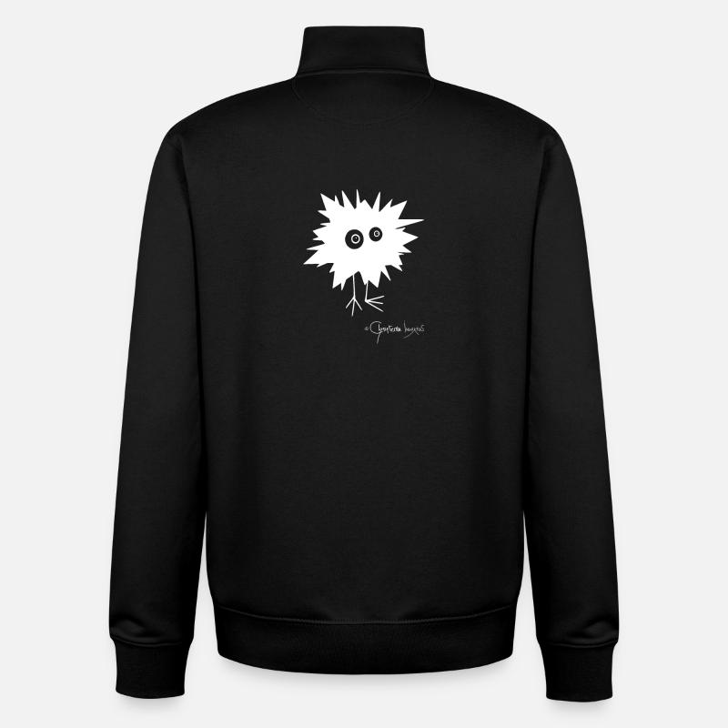 L'animal moelleux flashé - Bestiolus Fulguratus - Sweat zippé unisexe en coton bio Stanley/Stella - noir