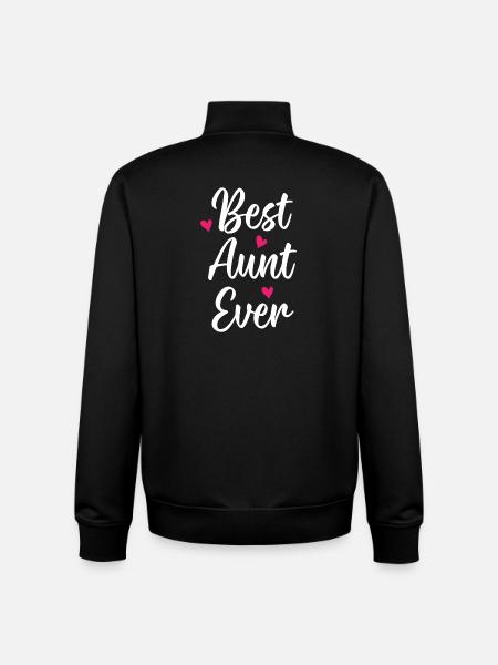 Best Aunt Ever - Unisex Organic Zip Sweatshirt by Stanley/Stella - black