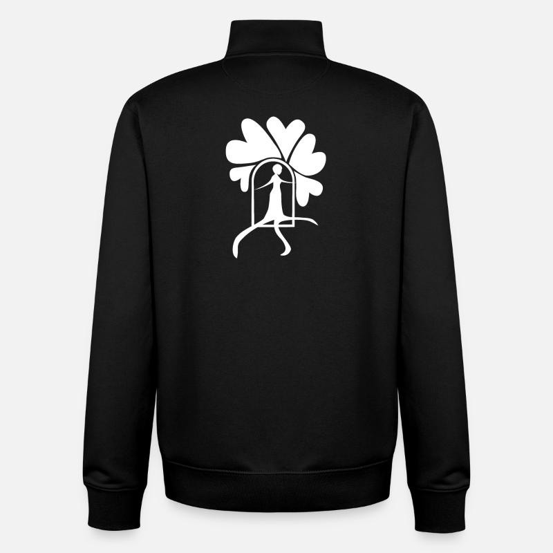 Step out white - Unisex Organic Zip Sweatshirt by Stanley/Stella - black