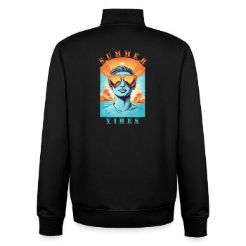 Cool hipsters - Unisex Organic Zip Sweatshirt by Stanley/Stella - black - Back - AI Model Male 185 light (185cm)