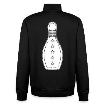 Bowling Game - Unisex Organic Zip Sweatshirt by Stanley/Stella - black - Back - AI Model Male 185 light (185cm)